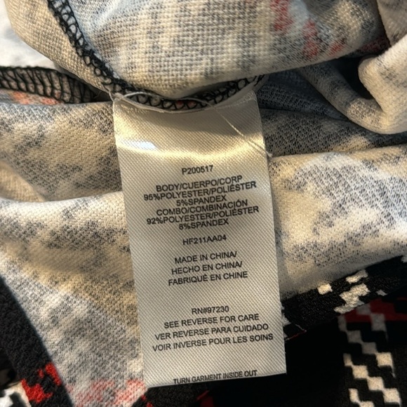 Almost Famous | Houndstooth Stretch Jumpsuit in Black White Red Size Medium - Picture 10 of 12